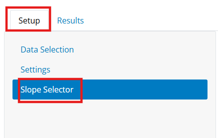 Slope selection